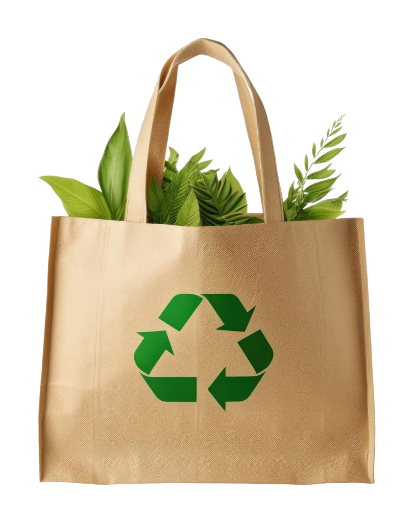 eco bag isolated transparent background